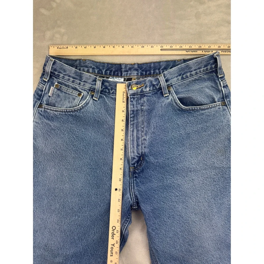 Carhartt Flannel Lined Jeans B172 DST Mens 38x32 (Fit 36x29) Relaxed Fit‎ Y2K